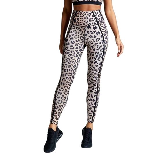 NWOT THE NOLI SHOP NOLI YOGA Cross Back Sports Bra Legging Leopard SET Women S - Picture 2 of 6